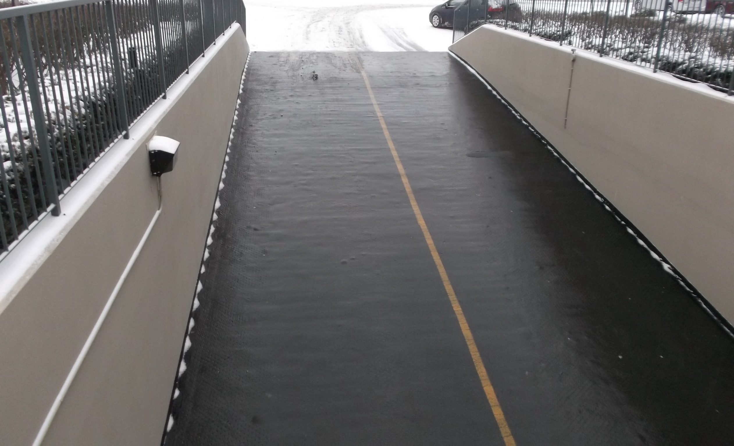 snow melted on ramp